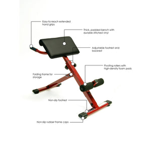 Stamina X Hyper Red Full Body Workout Bench - Barbell Flex