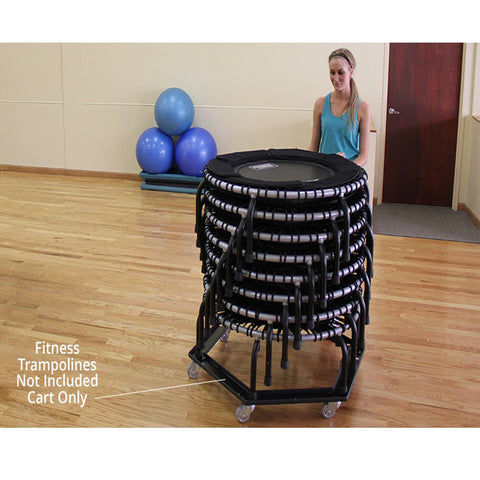 Image of JumpSport Fitness Trampolines Heavy-Duty Rolling Storage Cart - Barbell Flex