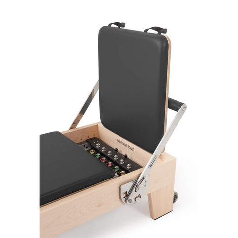 Image of Elina Pilates Elite Wood Stackable Reformer - Barbell Flex