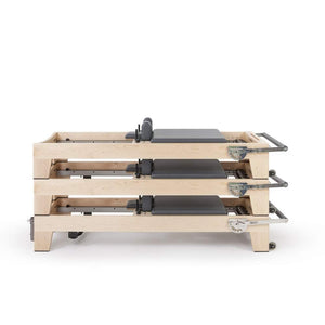 Elina Pilates Elite Wood Stackable Reformer - Barbell Flex