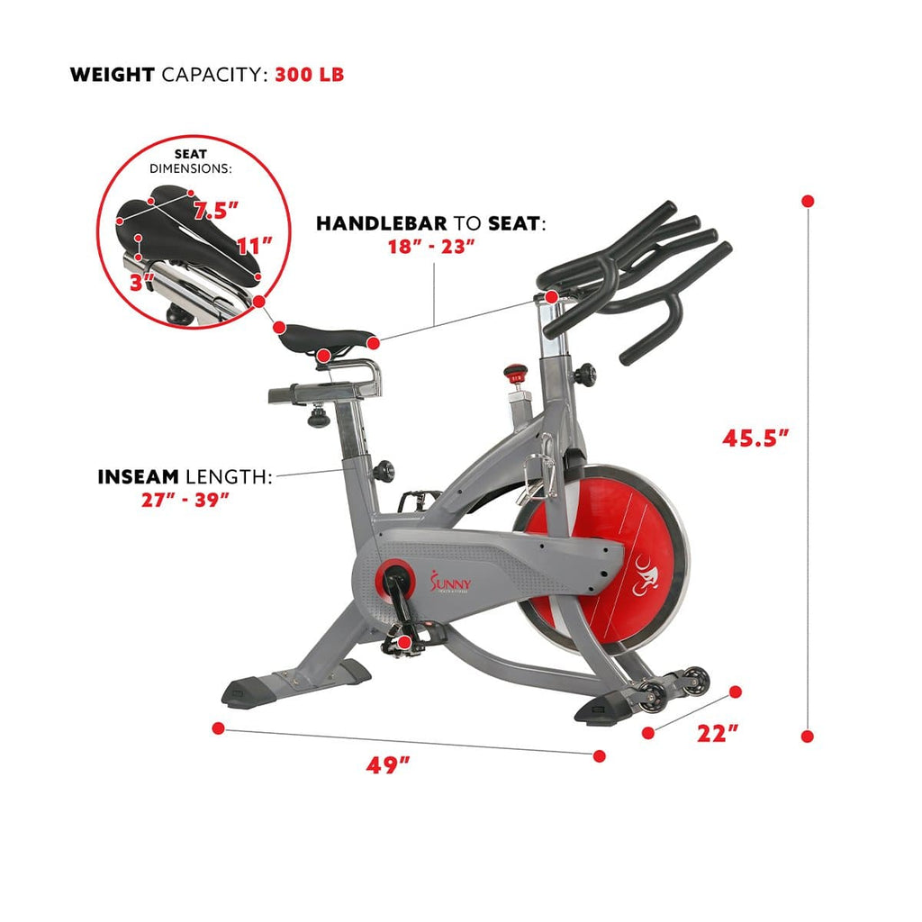 Sunny Health Fitness AeroPro Indoor Cycling Bike