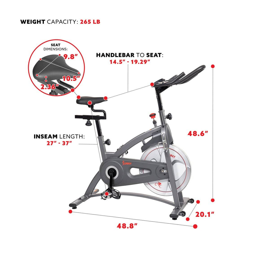 Sunny health fitness discount indoor exercise cycle bike