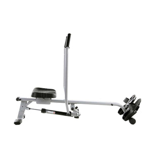 Sunny Health & Fitness Full Motion Rowing Machine Rower w/ 350 lb Weight Capacity and LCD Monitor - Barbell Flex