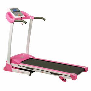 Sunny Health & Fitness Pink Treadmill w/ Manual Incline and LCD Display - Barbell Flex