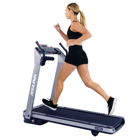 Image of Sunny Health & Fitness SpaceFlex Running Treadmill w/ Auto Incline, Foldable Wide Deck - Barbell Flex